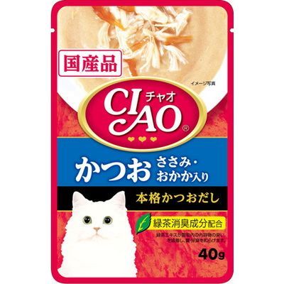 CIAO パウチ かつお ささみ・おかか入り | 商品情報 - キャットフード ...