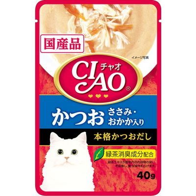 CIAO パウチ かつお ささみ・おかか入り   商品情報   キャットフード