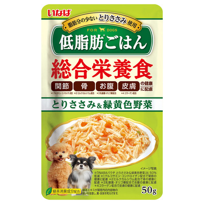 いなば 低脂肪ごはん 総合栄養食 とりささみ&緑黄色野菜 50g×155個セット