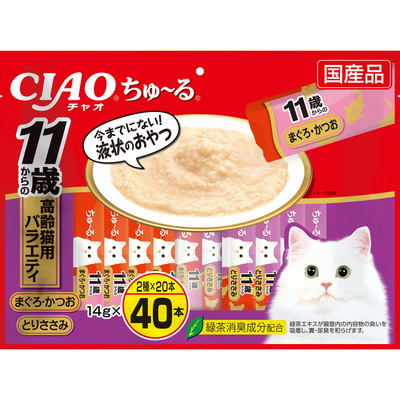 CIAO ちゅ～る 40本入り 11歳からの高齢猫用バラエティ | 商品情報
