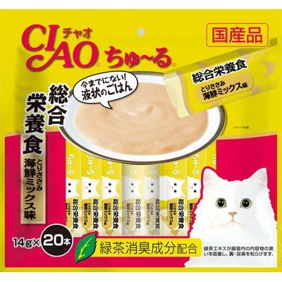 ケース売り▪️ちゅーる総合栄養食とりささみ海鮮ミックス20本✖️16袋