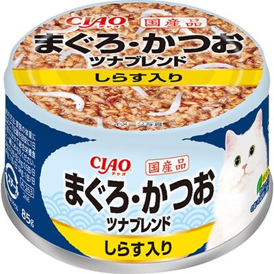 いなば　チャオ　CIAO まぐろかつおのツナブレンド2種 96缶 CIAO まぐろ・かつおのツナブレンド しらす入り | 商品情報