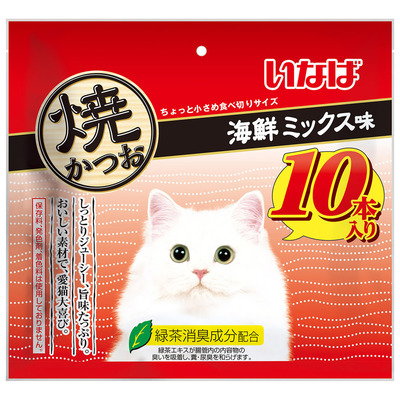 焼かつお 10本入り 海鮮ミックス味 | 商品情報 - キャットフード