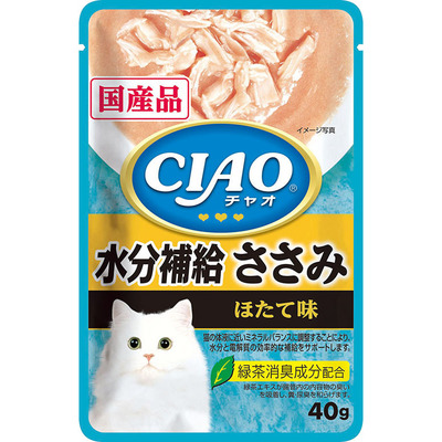 Ciao パウチ 水分補給 ささみ ほたて味 商品情報 キャットフード いなばペットフード株式会社 Ciao パウチ 水分補給 ささみ ほたて味 商品情報 キャットフード いなばペットフード株式会社