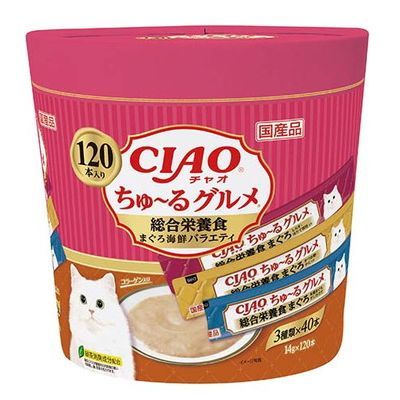 CIAO ちゅ～る 120本入り ちゅ～るグルメ 総合栄養食 まぐろ海鮮