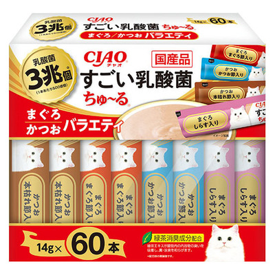 すごい乳酸菌 ちゅ～る60本まぐろ・かつおバラエティ | 商品情報