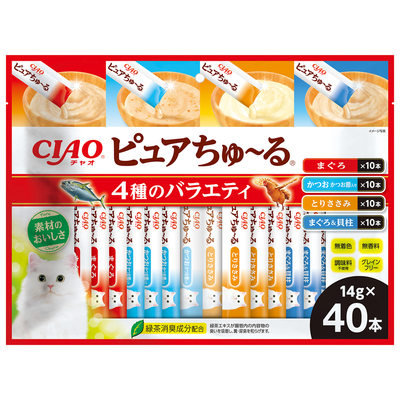 CIAO ピュアちゅ～る 40本入り 4種のバラエティ | 商品情報