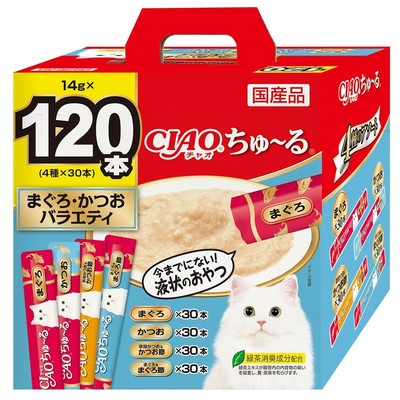 CIAO ちゅ～る 120本まぐろ・かつおバラエティ | 商品情報 ...