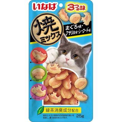 素敵でユニークな いなば 焼ミックス かつお節 チキンスープ いか風味 25g 48袋セット 爽快ペットストア 3つの味 おやつ Williamsav Com