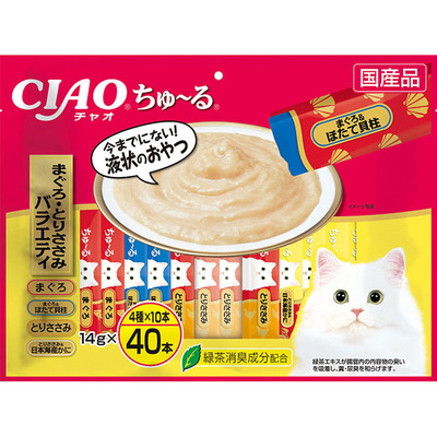 CIAO ちゅ～る 40本入り まぐろ・とりささみバラエティ | 商品情報