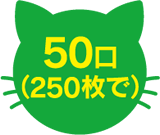 50口(250枚で)