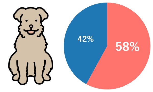 歯みがきを嫌がるわんちゃん58％